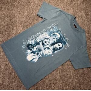 NEW- Vintage 2001 Backstreet Boys Black & Blue World Tour Graphic T-Shirt Blue S